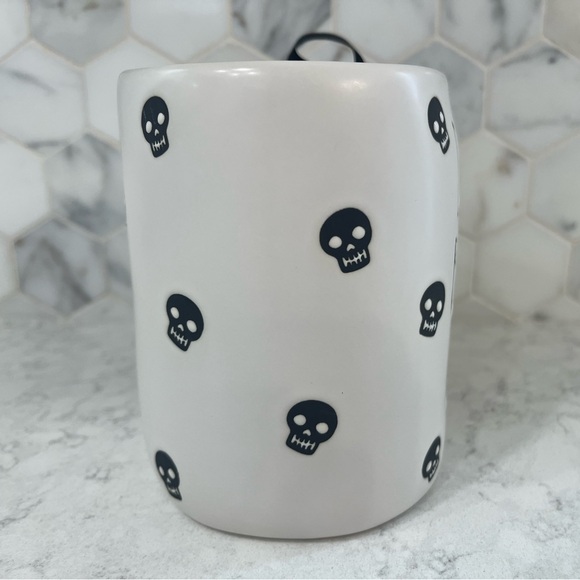 Rae Dunn 'Death Before Decaf’ Skeleton Mug NWT - Picture 2 of 6